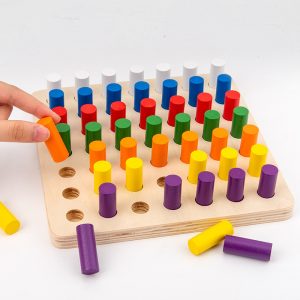 Đồ Chơi Trụ Gỗ Màu Sắc Giúp Bé Phân Biệt Màu Sắc Và Tập Đếm - Đồ Chơi Montessori - Phát Triển Trí Tuệ Cho Bé Thông Minh 1