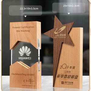 Kỷ Niệm Chương – Cúp Pha Lê Chân Đế Gỗ KN34