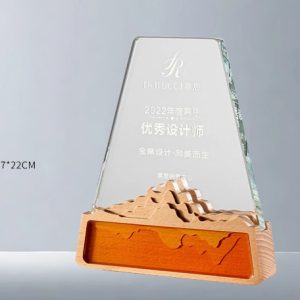 Kỷ Niệm Chương – Cúp Pha Lê Chân Đế Gỗ KN39