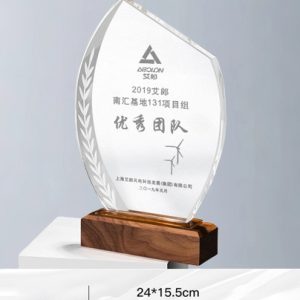 Kỷ Niệm Chương – Cúp Pha Lê Chân Đế Gỗ KN42