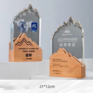 Kỷ Niệm Chương – Cúp Pha Lê Chân Đế Gỗ KN46