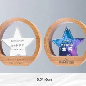 Kỷ Niệm Chương – Cúp Pha Lê Chân Đế Gỗ KN50