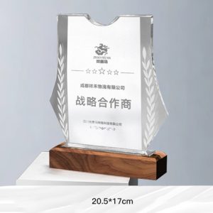 Kỷ Niệm Chương – Cúp Pha Lê Chân Đế Gỗ KN55